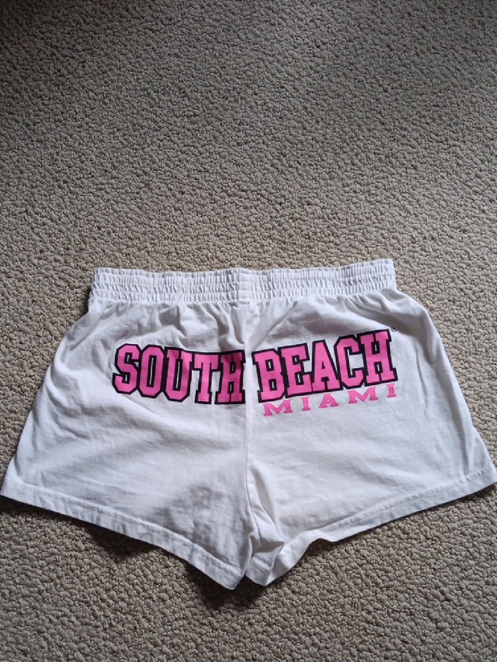 SOUTH BEACH Miami White Cotton Shorts - M